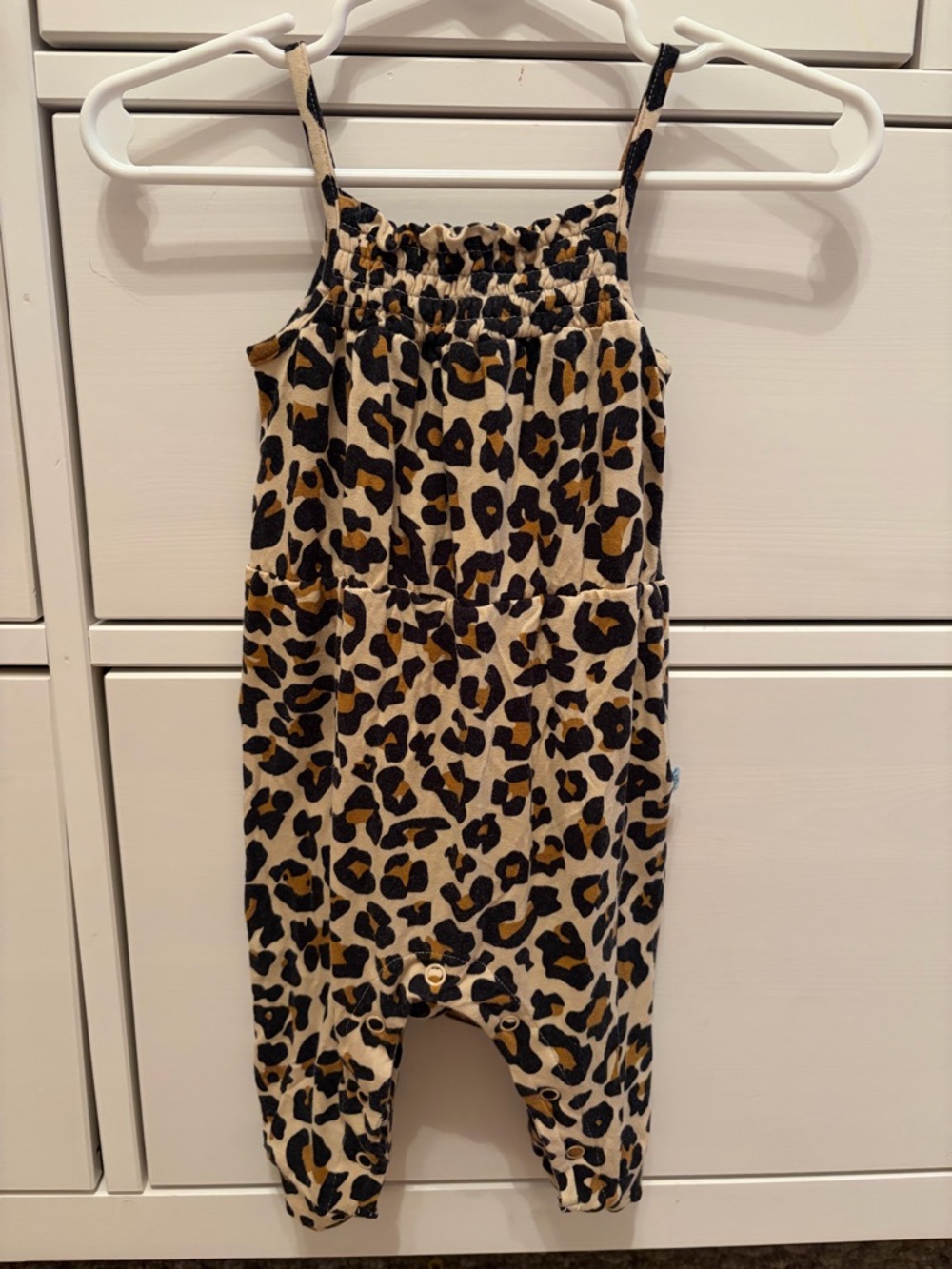 Posh Peanut Girls' Smocked Spaghetti Strap Jumpsuit Baby Size 0-3 months
